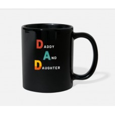 Daddy And Daughter Black Mugs